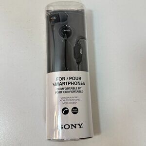 SONY MDR-EX14AP Stereo Earphones EarBuds Lightweight - Black Headphones NEW